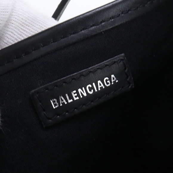 Balenciaga Navy Cabas XS Tote Bag White - Picture 8 of 16